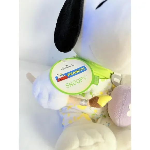 Hallmark Snoopy White Easter Themed Cap Painted Egg Collectible Plush Toy - Picture 10 of 12